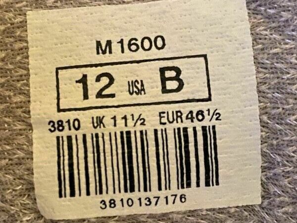 New Balance 1600 vintage Made in USA M 1600 Width B US 12 UK 11,5 EUR 46,5