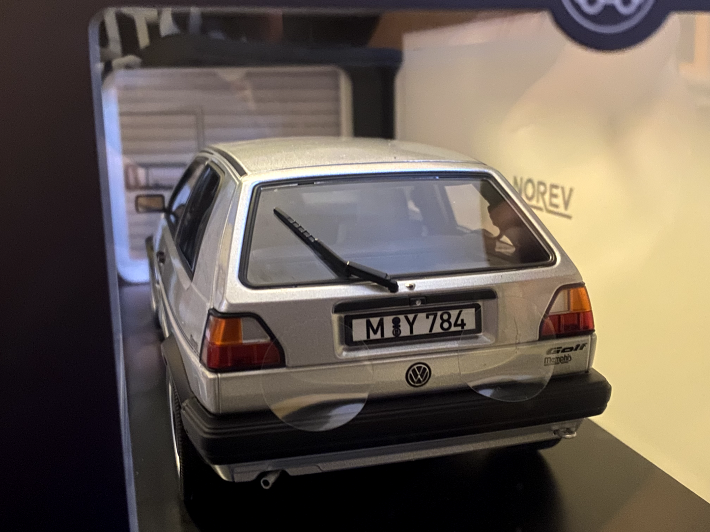 VW Golf II Memphis 1988 Silbergrau Metallic "200 EXCLU WEB" 188560 Norev 1:18