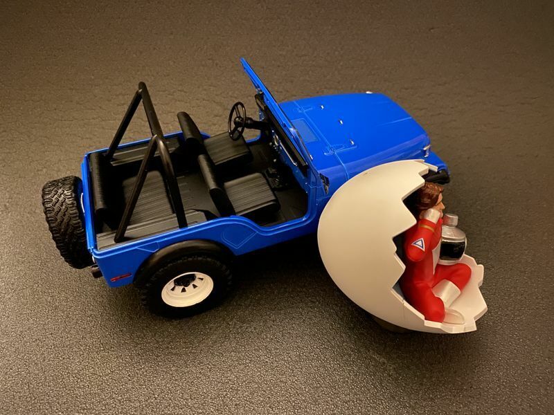 Jeep CJ-5 1972 Mork & Mindy Mork from Ork + Figure Mork vom Ork + Figur EGG 1:18
