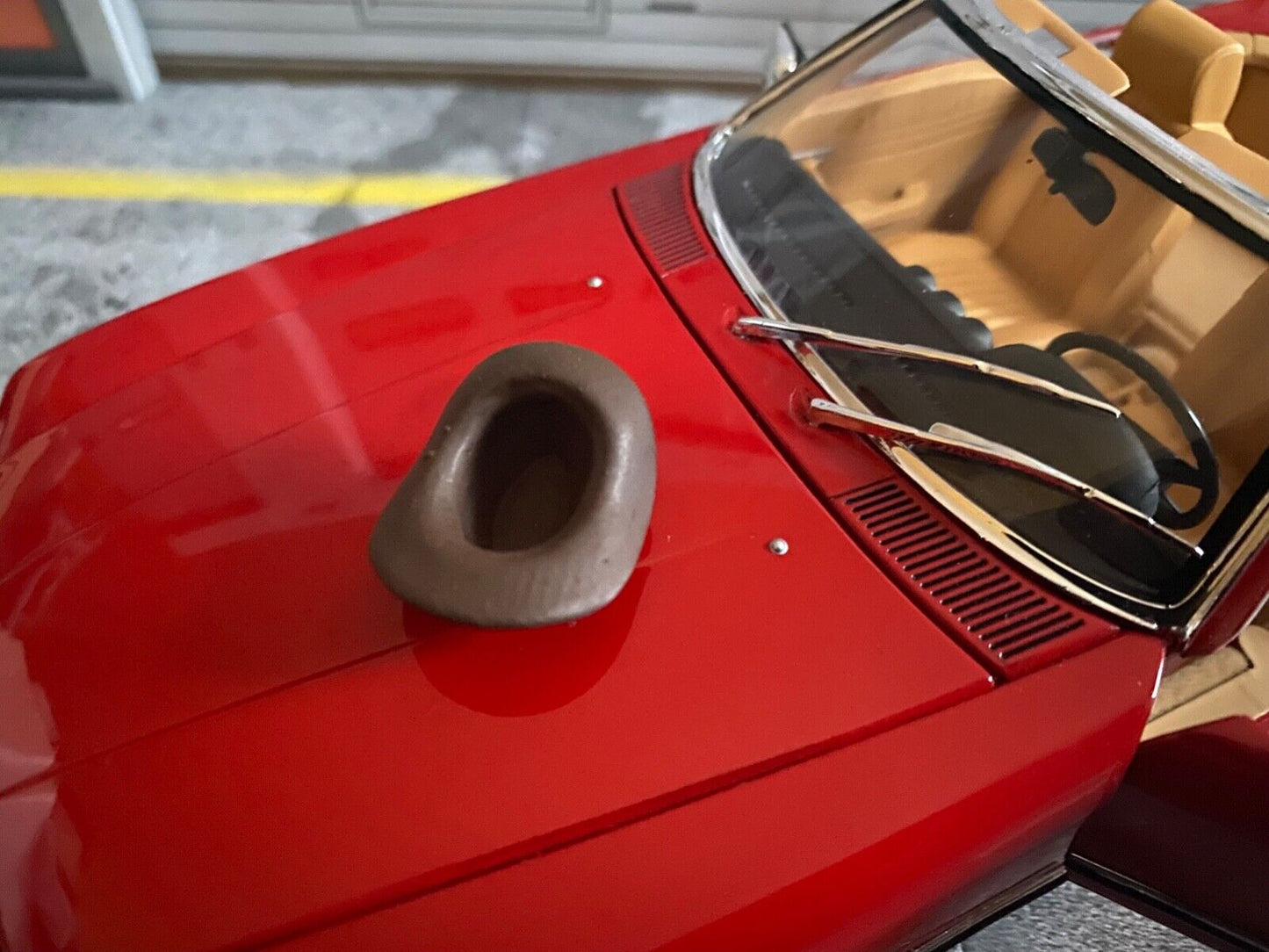 Cowboyhut dunkelbraun Cowboy Hat Dallas Texas Sheriff Police Diorama Tuning 1:18