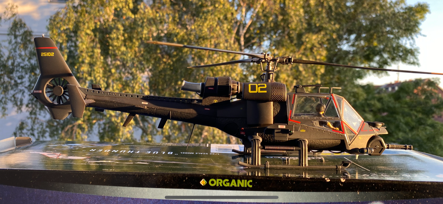 Blue Thunder Helicopter "Das fliegende Auge" Fertigmodell DieCast Organic 1:32