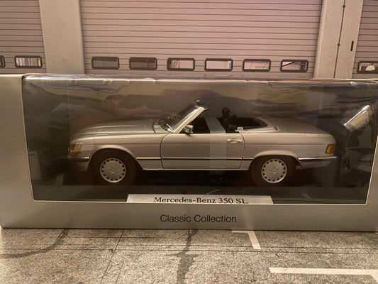 Mercedes Benz 350 SL R107 silber MB Dealer Edition B66040453 Norev neu 1:18