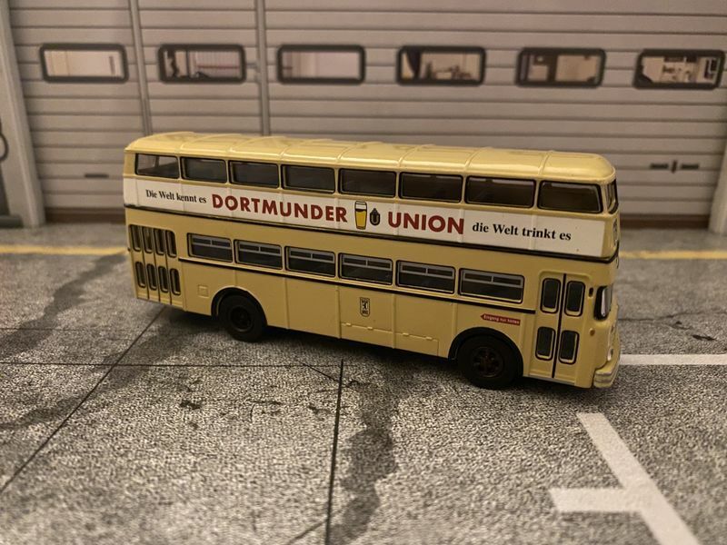 Büssing D2U BVG Bus Dortmunder Union limitiertes Sondermodell Brekina H0 1:87