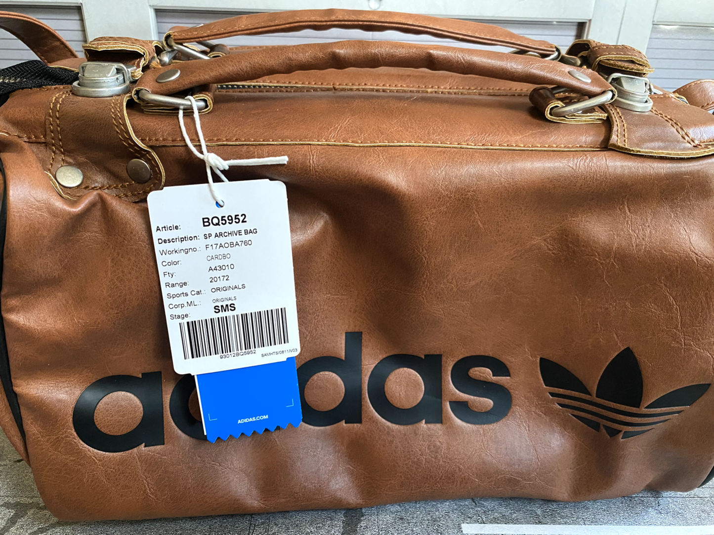 Adidas Archive Bag Retro Mini Tasche ca. 33x20x19 cm braun selten rare Neu new