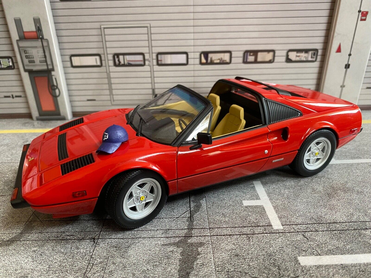Basecap Detroit Tigers für Magnum Ferrari Tom Selleck Cap Diorama Tuning 1:18