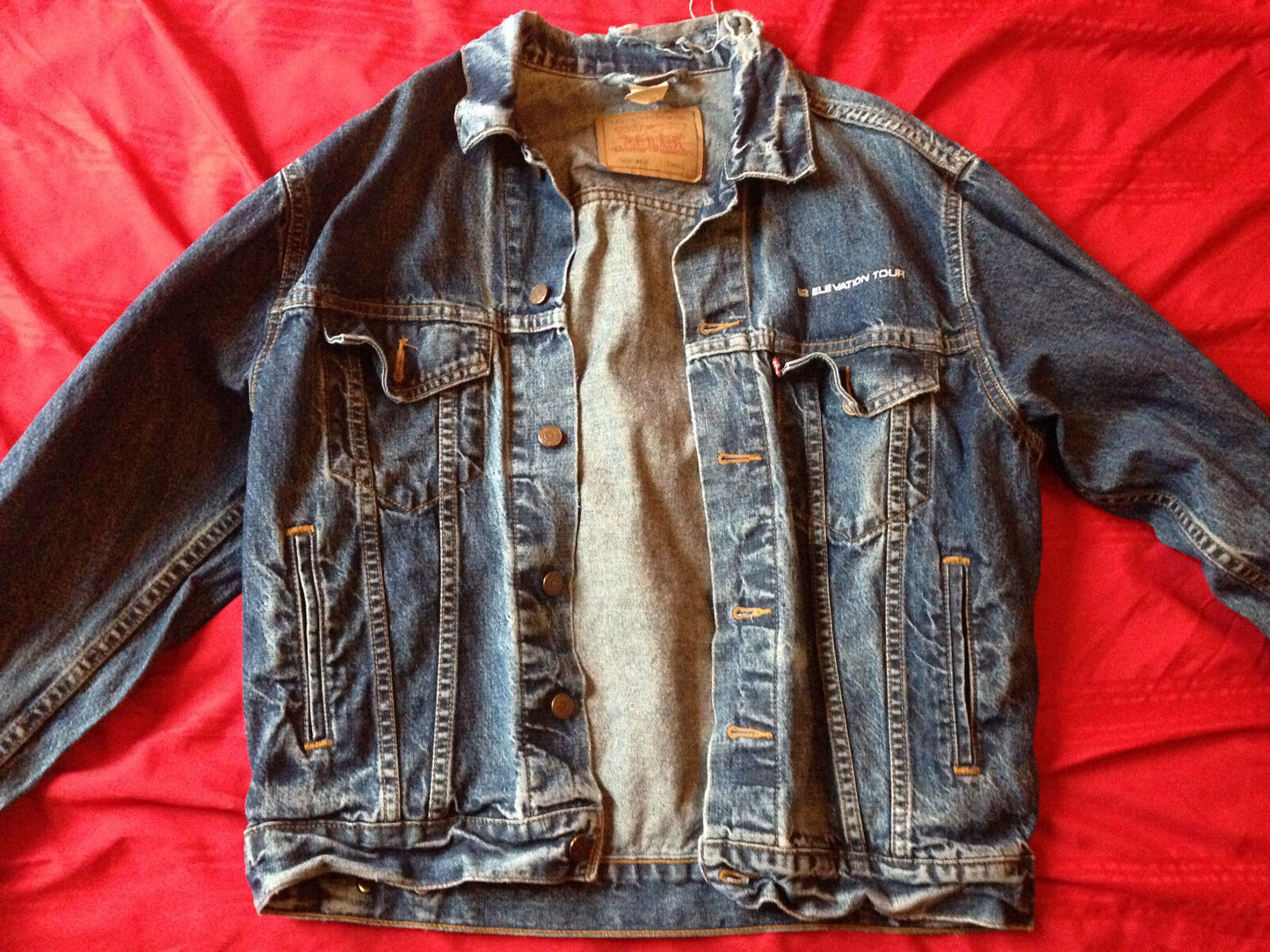 Levis Jeansjacke U2 Elevation Tour 2001 Trucker Size S small Levi´s fits like M