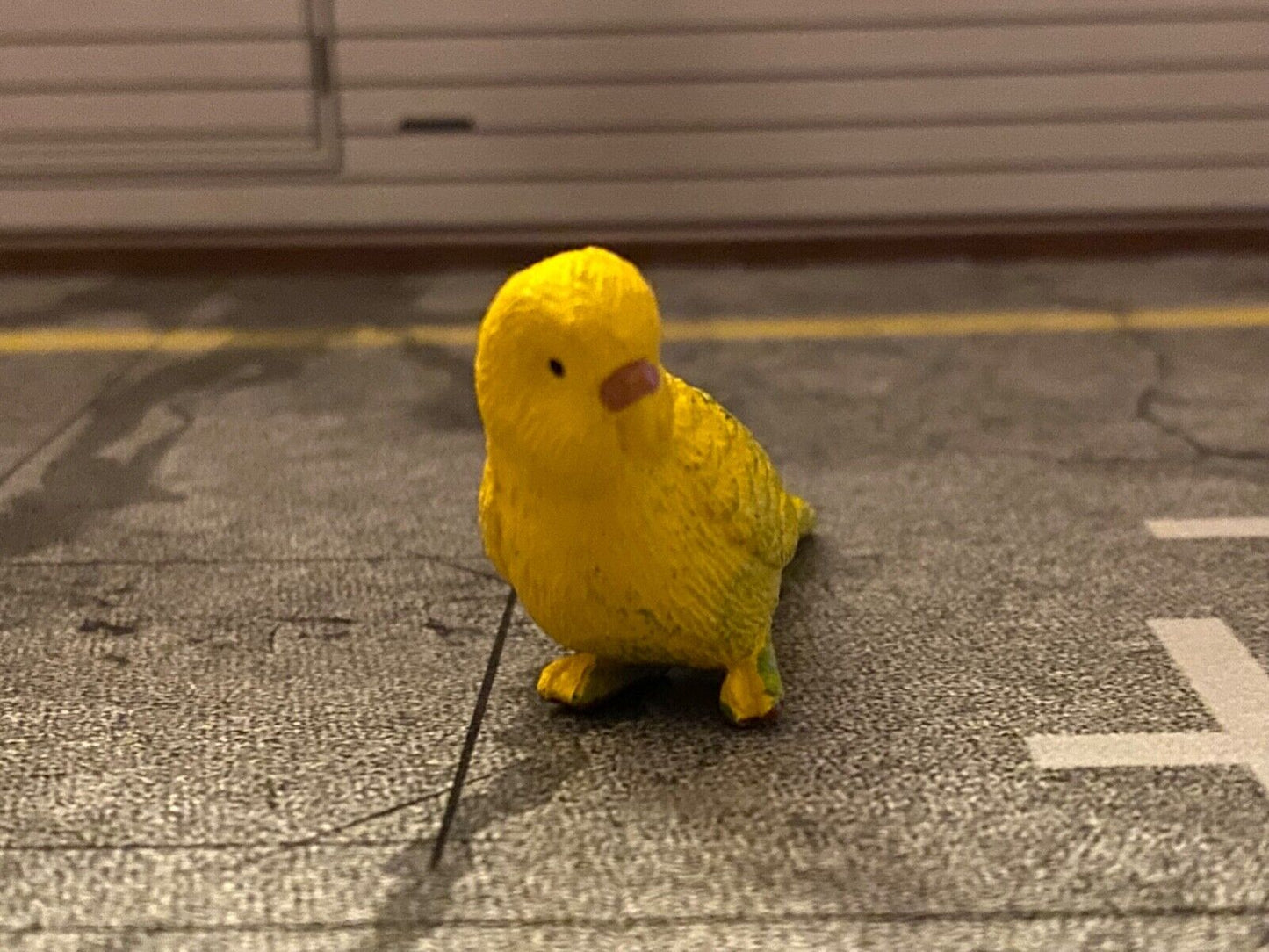 Wellensittich Kanarienvogel gelb Kunststoff neu Diorama Maßstab ca. 1:10 / 1:12