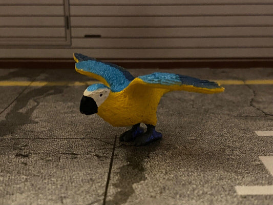 Papagei Ara bunt Urwald Südamerika Kunststoff neu Diorama Maßstab ca 1:10 / 1:12