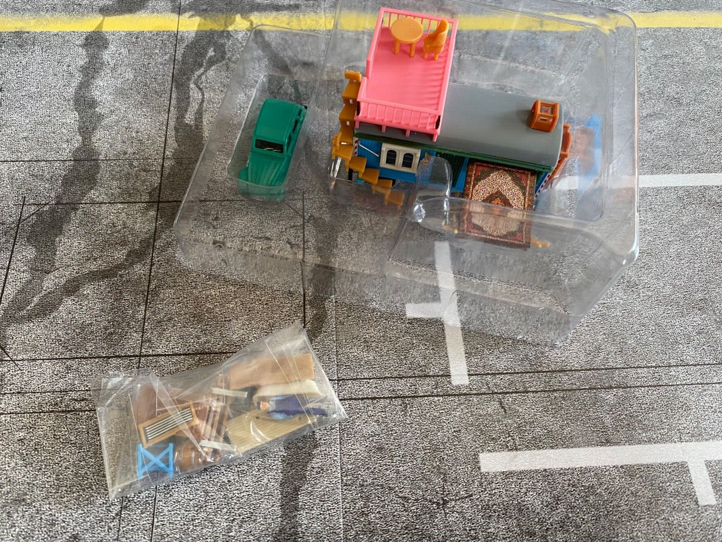 Löwenzahn Bauwagen & Citroen Ente Peter Lustig Herpa 152181 gebraucht H0 1:87