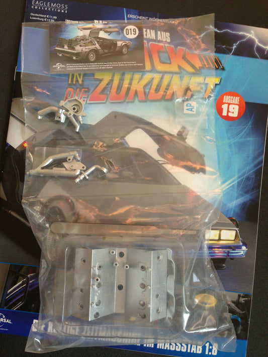 Bau den Delorean Ausgaben Nr. 19 und 21 unvollständig/defekt Eaglemoss 1:8