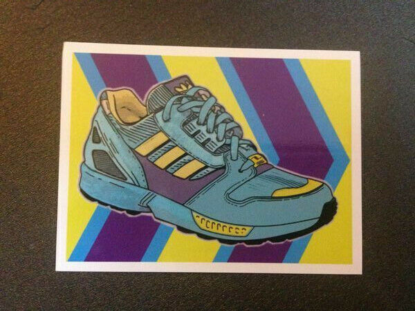 Adidas Mousepad Trefoil Echtes Leder+Schnürsenkel f. Adidas ZX 8000 Torsion Aqua