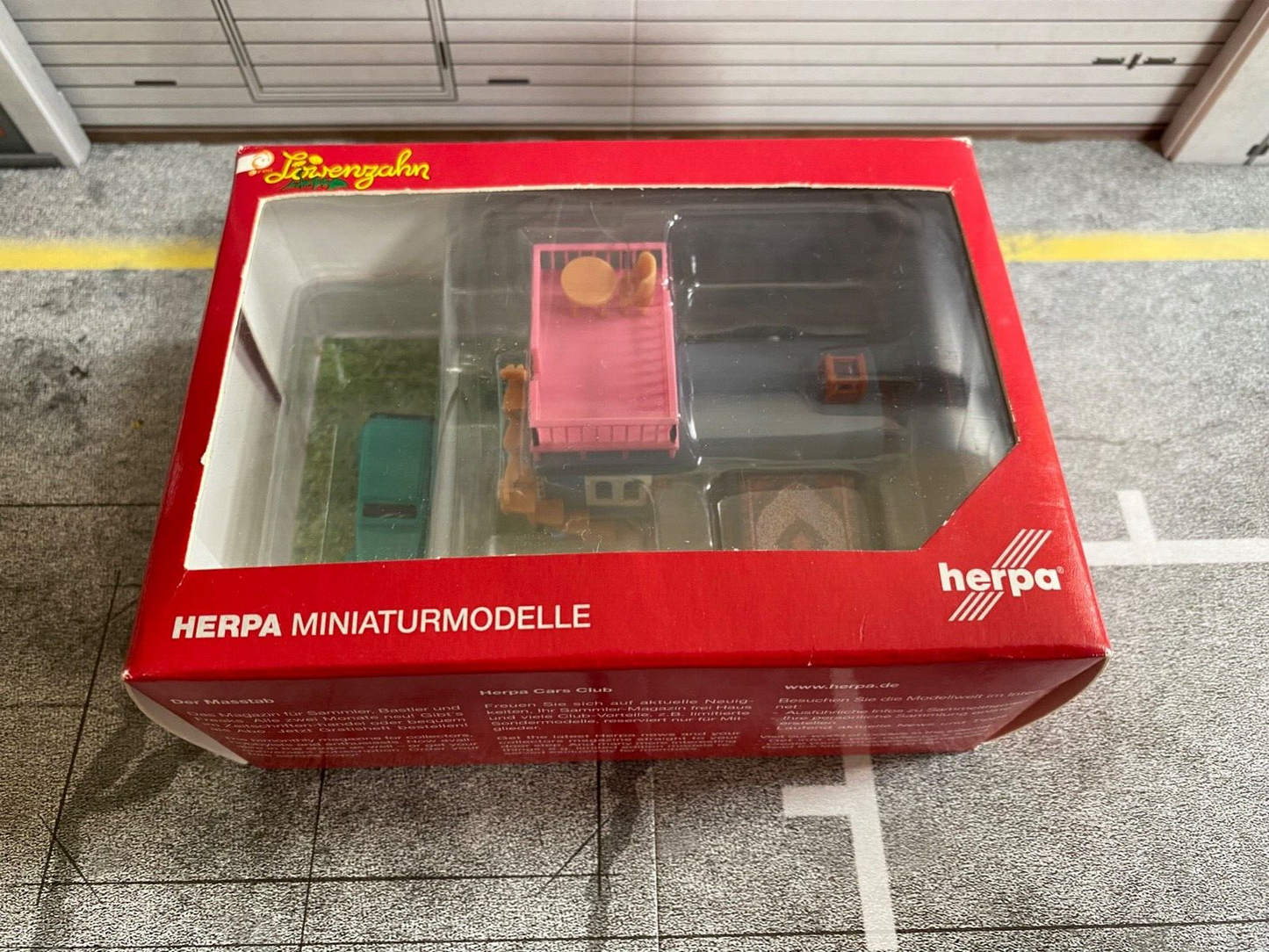 Löwenzahn Bauwagen & Citroen 2CV Ente Peter Lustig Herpa 152181 neu OVP H0 1:87