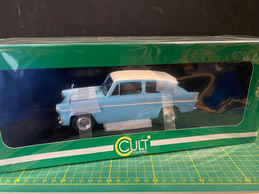 Ford Anglia 105E 1961 blue white new Cult Scale Models CML111-1 Neu in OVP 1:18