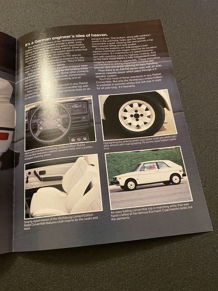 VW Golf 1 Cabriolet Cabrio Typ 155 Prospekt US Rabbit Convertible Wolfsburg Edt.