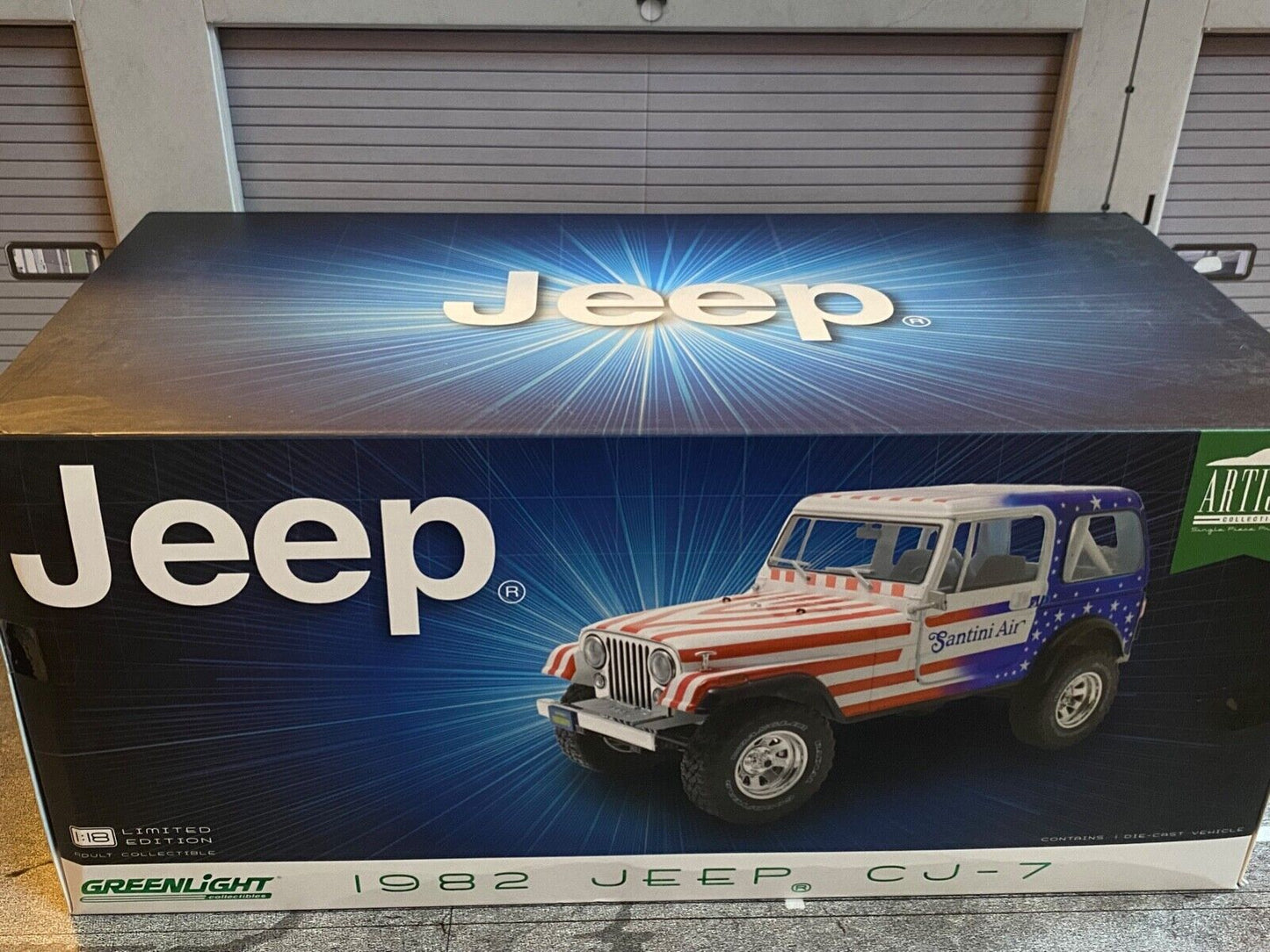 Jeep CJ-7 1982 Santini Air / Airwolf Greenlight 19090 Neu in OVP new in box 1:18