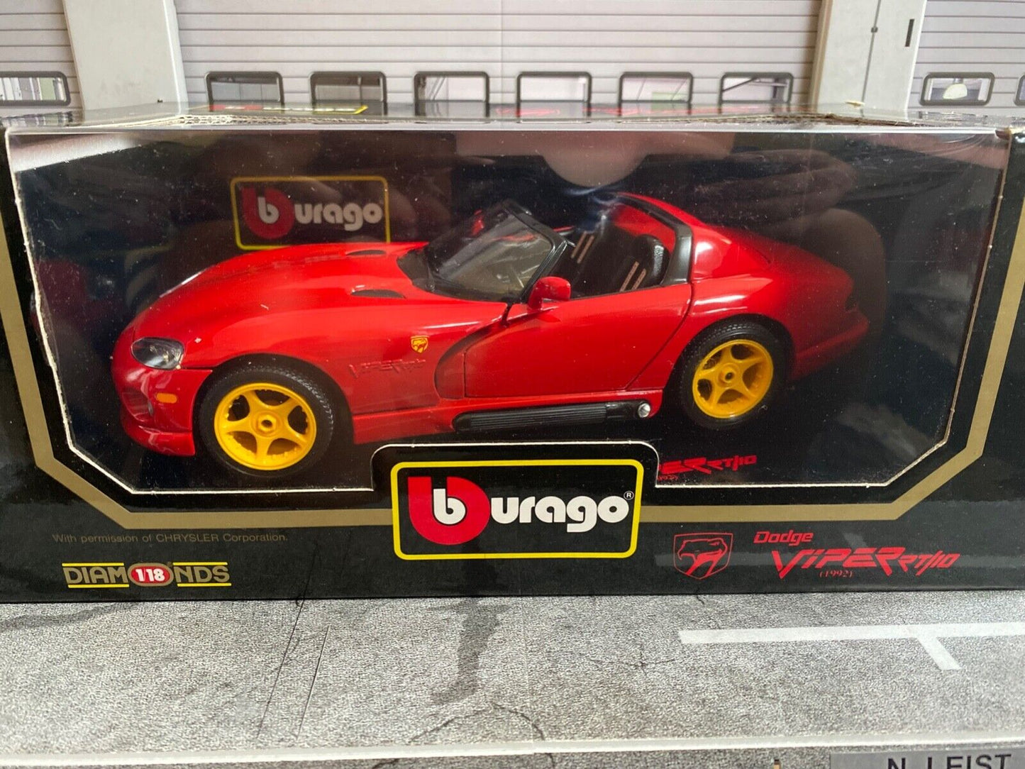 Dodge Viper RT/10 Ketchup & Mustard rot/gelb USA Sondermodell Bburago NEU 1:18