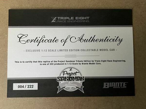 Holden Triple Eight 888 Project Sandman Tribute RED BULL Biante BR12601B 1:12