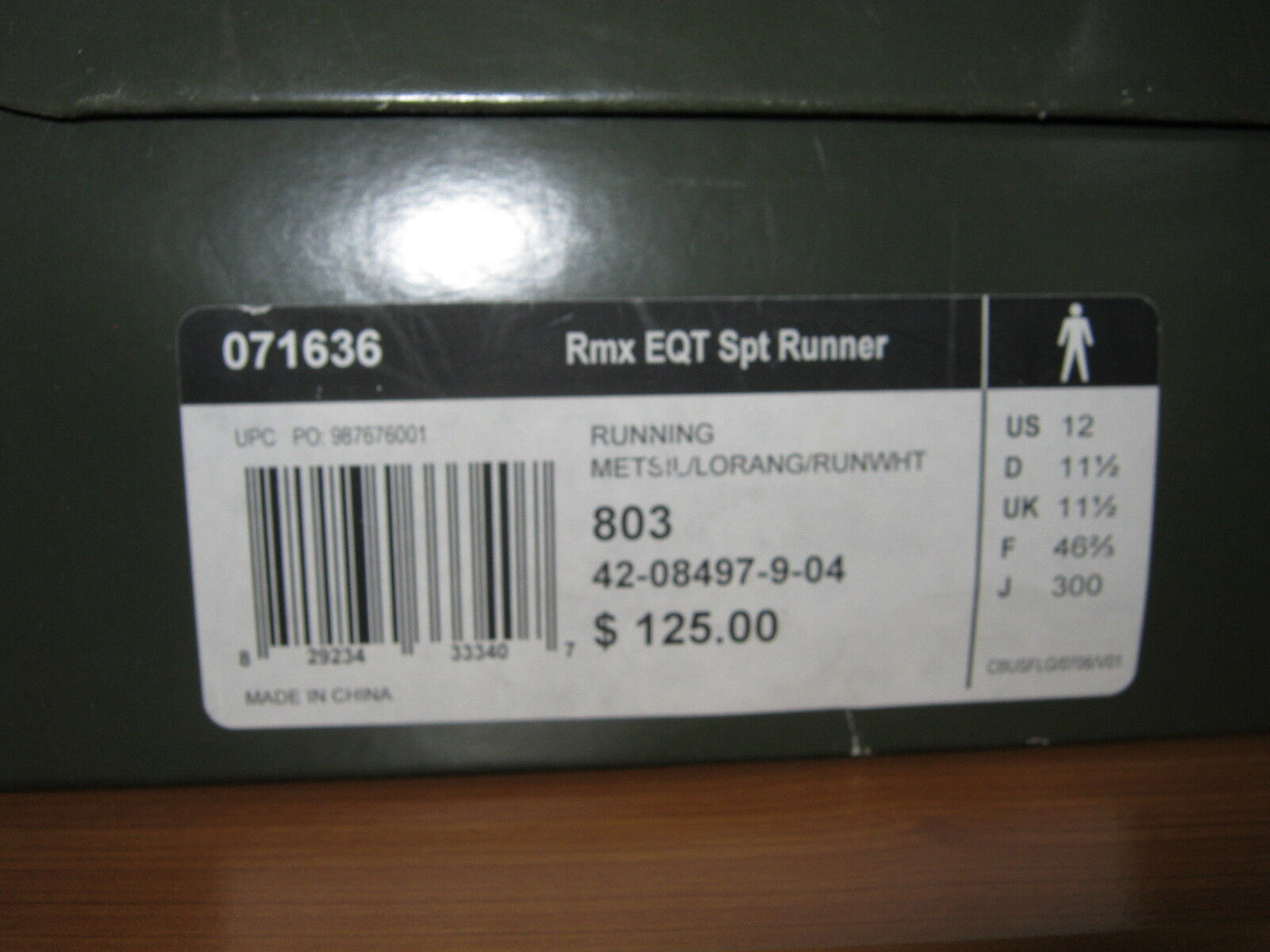 Adidas RMX EQT Runner Support Equipment orange vintage US 12 UK 11,5 EUR 46 ⅔