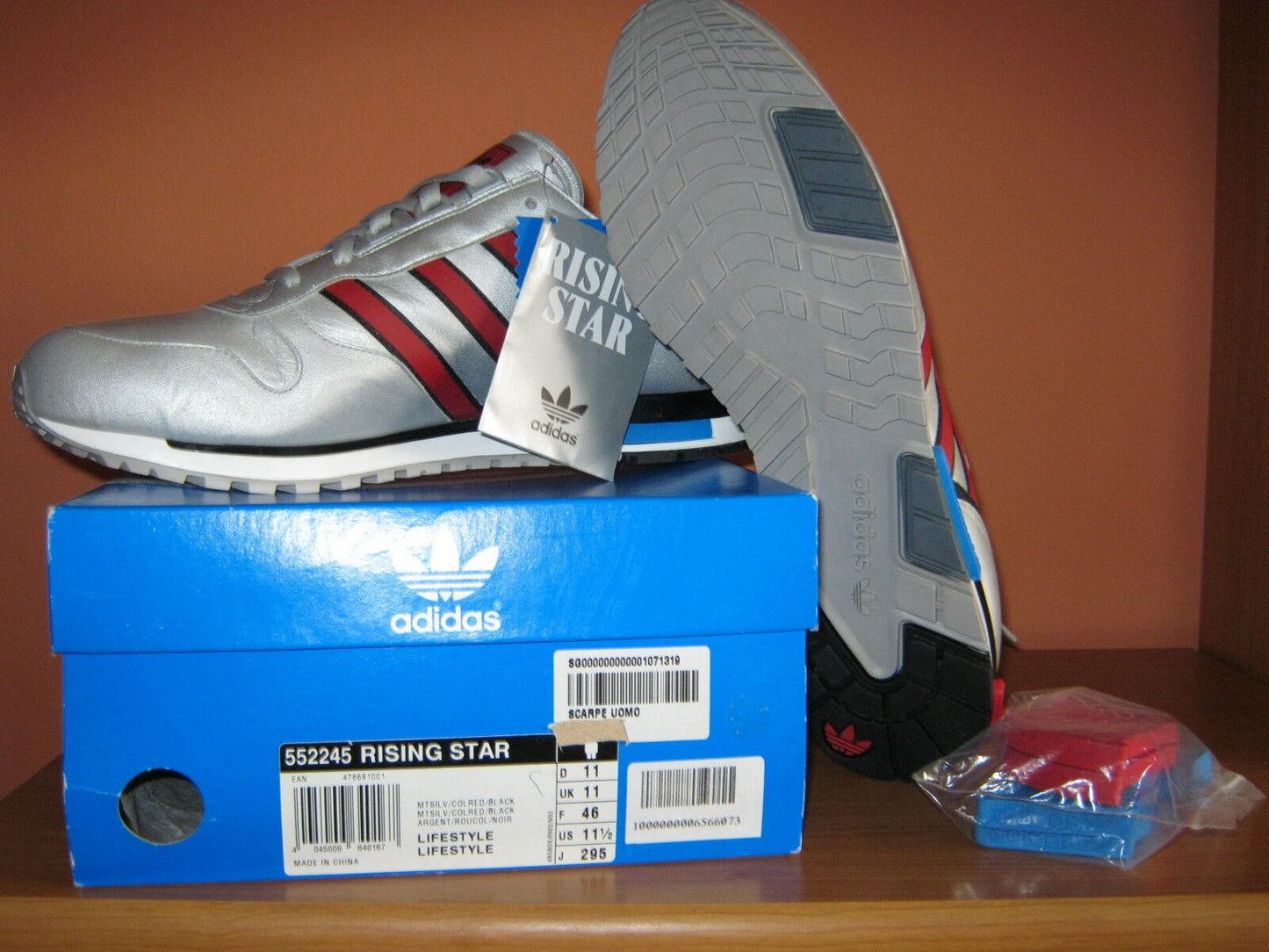 Adidas Rising Star Retro 2004 vintage colourway new in box US 11,5 UK 11  FR 46