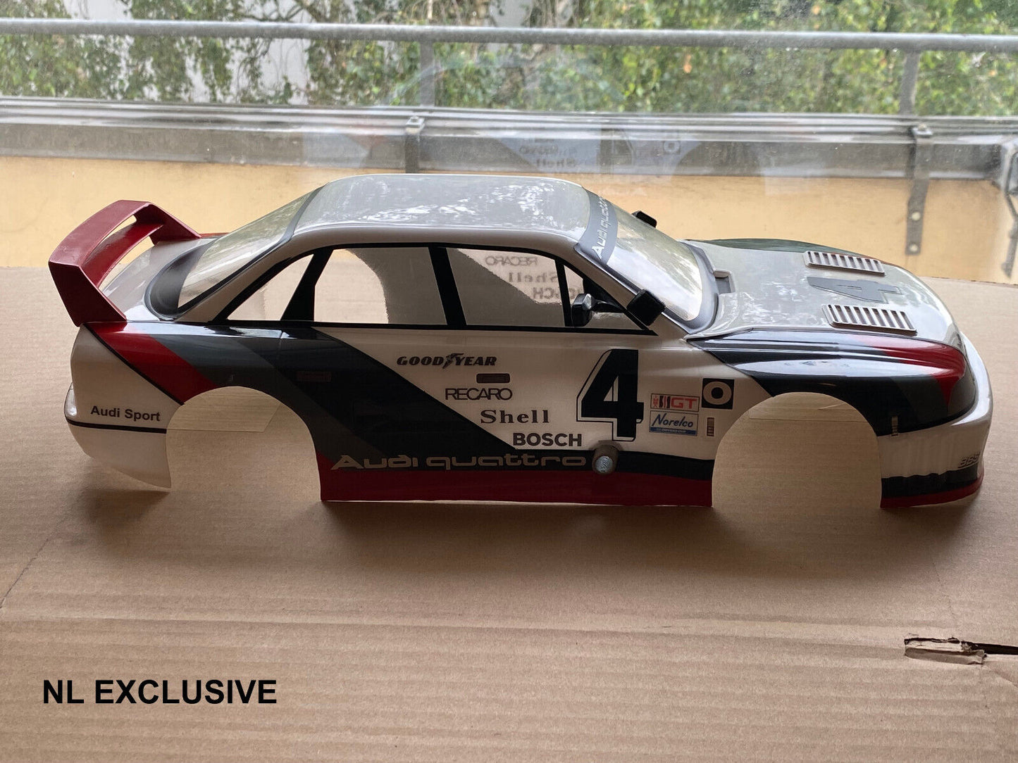 Audi 90 Quattro IMSA GTO fertig lackierte Lexan Karosserie Body RC Body 1:10