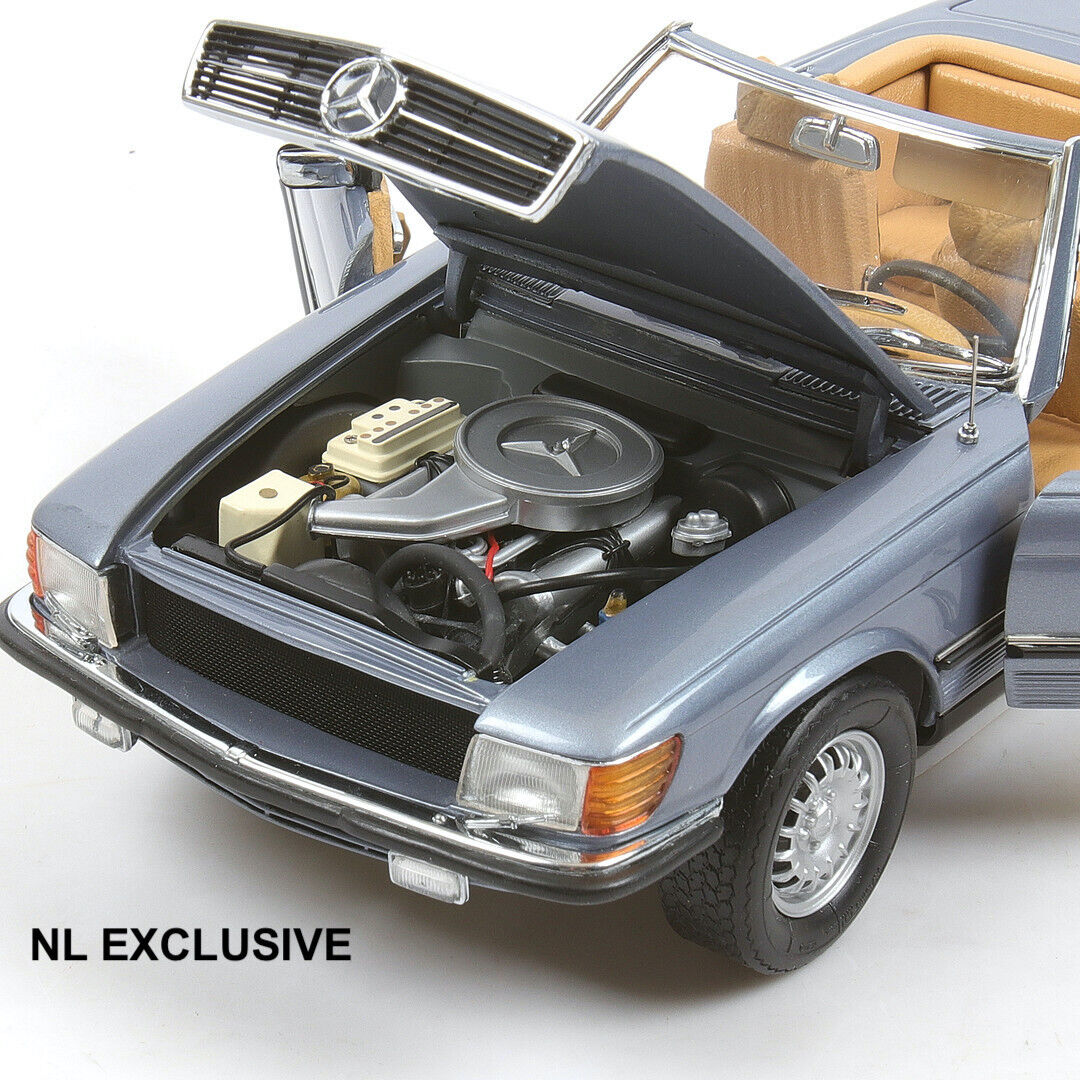 Mercedes 450SL R107 Cabrio 1973-80 Hellblau metallic M024-A CMC Neu in OVP 1:18