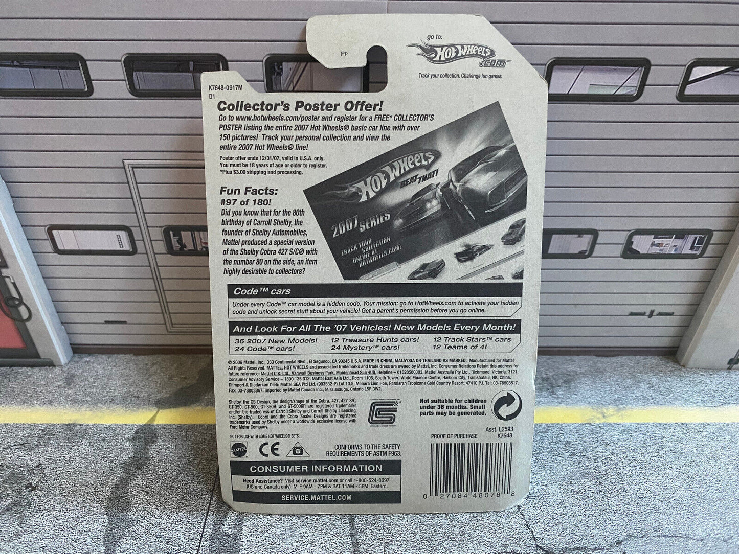 Hot Wheels Classic Cobra Code Car #13 of 25 1:64 Neu in OVP new in box