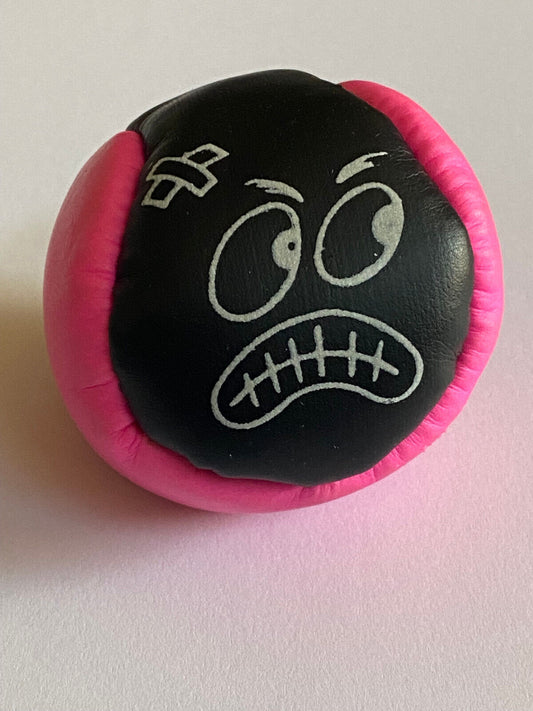 Hacky Sack Foot Bag Kick Juggle Jonglierball Ball 80s 90s Bad Smiley Neon Piink