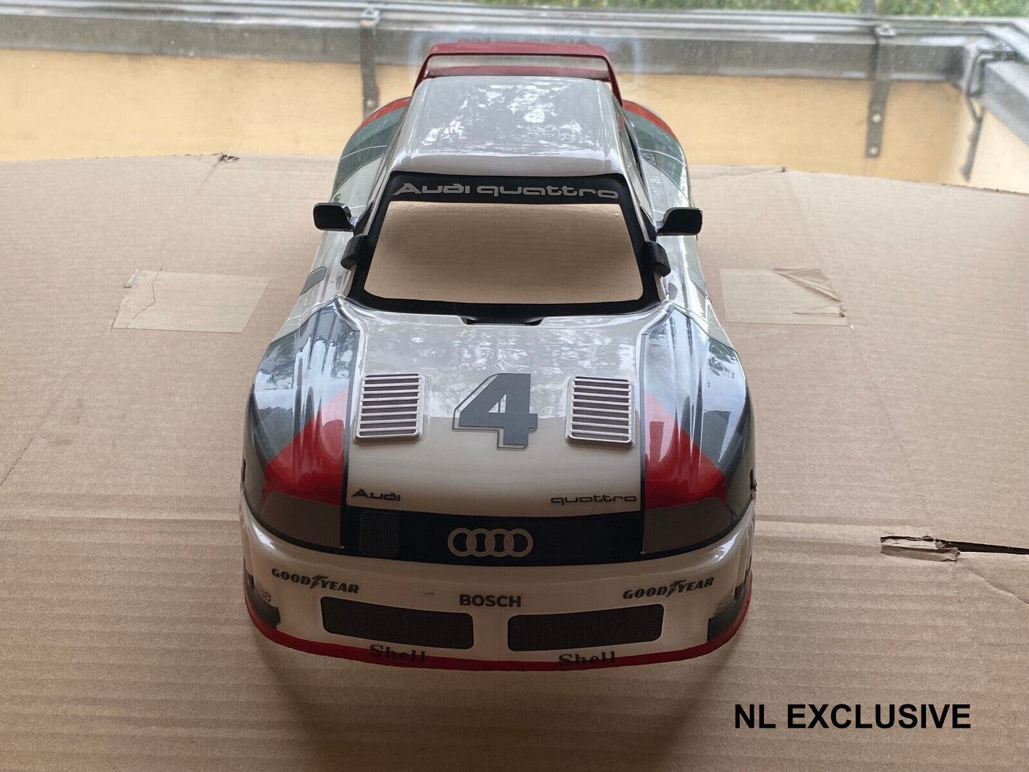 Audi 90 Quattro IMSA GTO fertig lackierte Lexan Karosserie Body RC Body 1:10