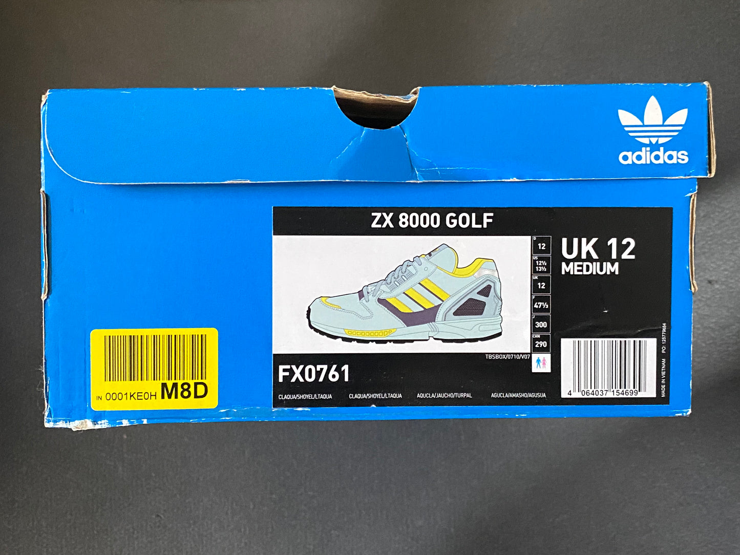 Adidas ZX 8000 Aqua Golf FX0761 ZX GOLF vintage colourway US 12,5 UK 12 EUR 47 ⅓