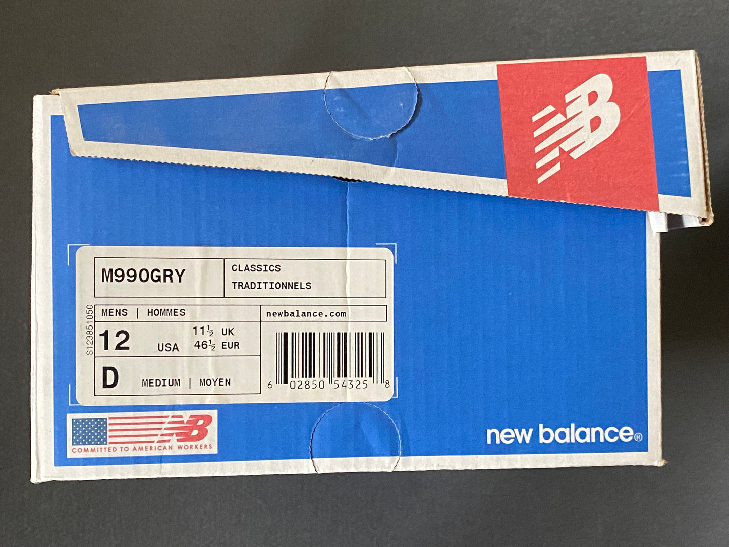 New Balance 990 M990GRY original vintage colourway Neu new US 12 UK 11,5 EUR 46,5