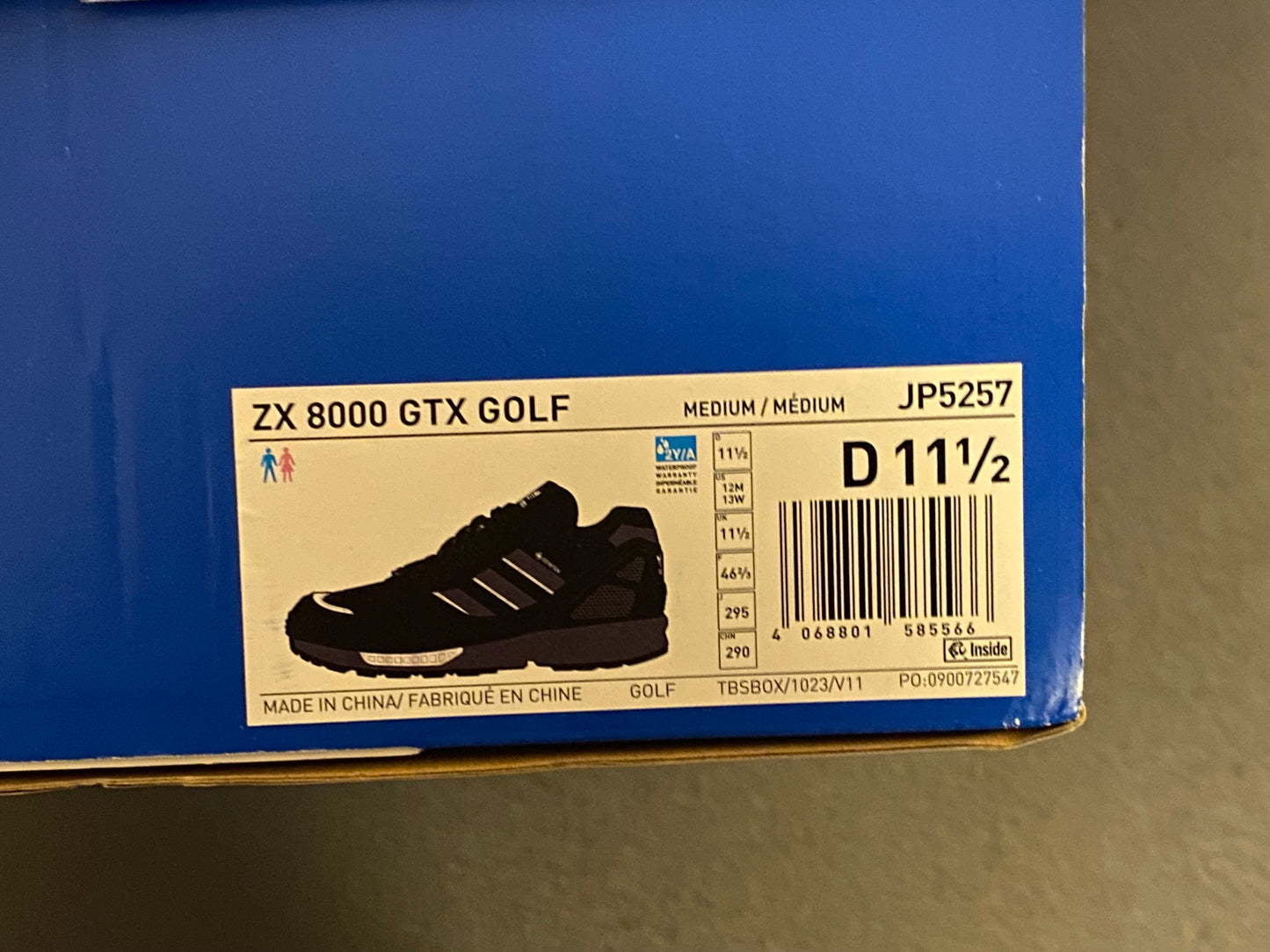Adidas ZX 8000 GTX Golf JP5257 GORE-TEX Neu in Box new in box US 12 UK 11,5 EUR 46 ⅔