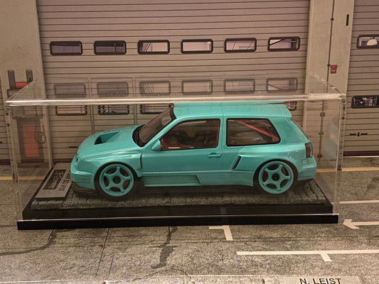 VW Golf III GTI G3V10 JP Performance G3 V10 Umbau auf 2-Sitzer Einzelstück + Vitrine 1:18