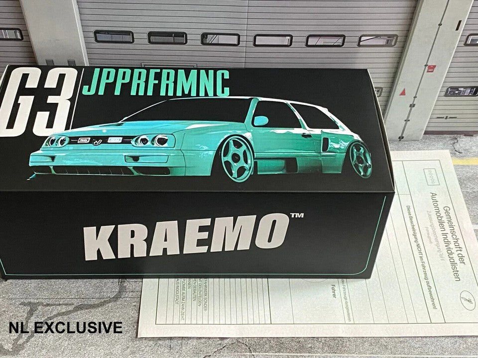 VW Golf III GTI G3 V10 JP Performance Kraemo DieCast Metall Minichamps Neu 1:18