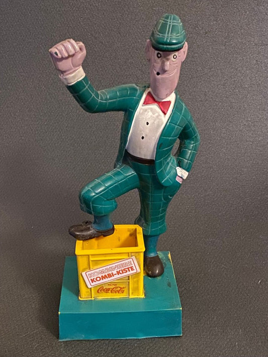 Nick Knatterton Coca Cola Kombi-Kiste Werbefigur 80er Jahre Höhe ca. 27 cm