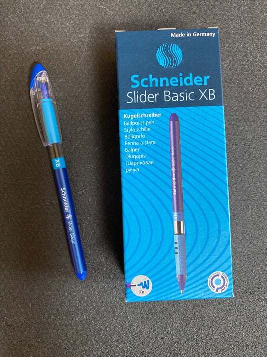 Schneider Slider Basic XB blau 10 Stück Ballpoint Pen Kugelschreiber Neu in OVP