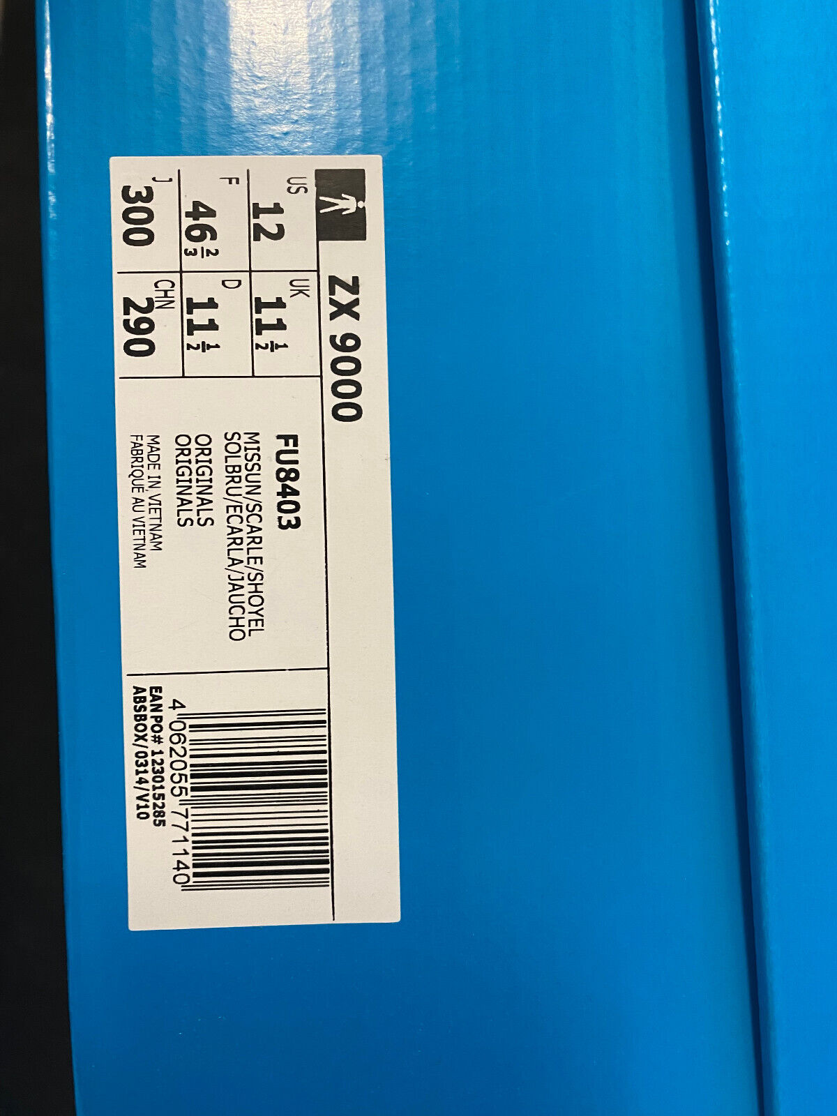 Adidas ZX 9000 Hydra 30th Anniversary FU8403 Neu new US 12 UK 11,5 EUR 46 ⅔