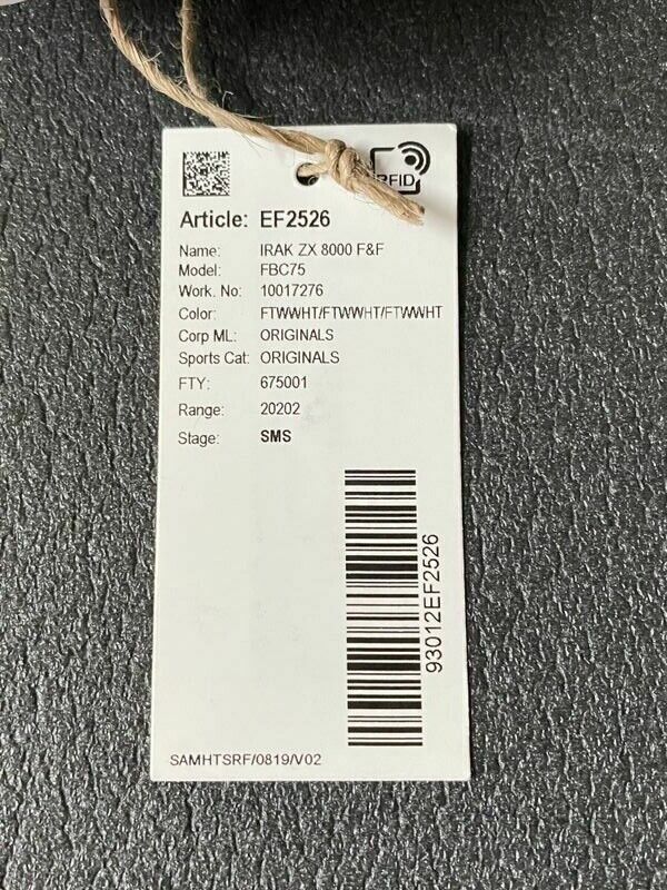 Adidas ZX 8000 x IRAK Family & Friends 1 of 16 pairs F&F US 12 UK 11,5 EUR 46 ⅔