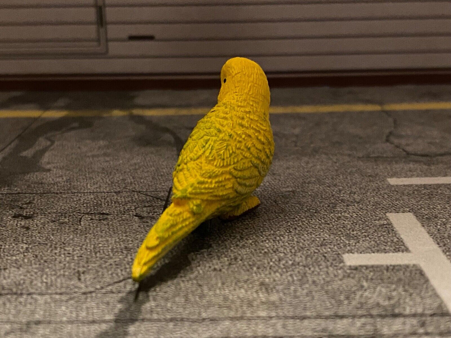 Wellensittich Kanarienvogel gelb Kunststoff neu Diorama Maßstab ca. 1:10 / 1:12