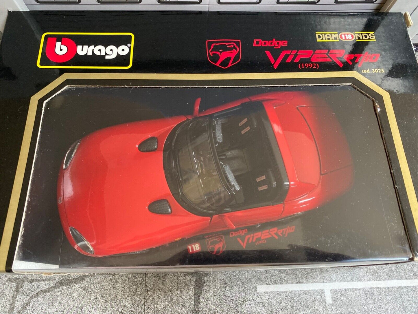 Dodge Viper RT/10 Ketchup & Mustard rot/gelb USA Sondermodell Bburago NEU 1:18