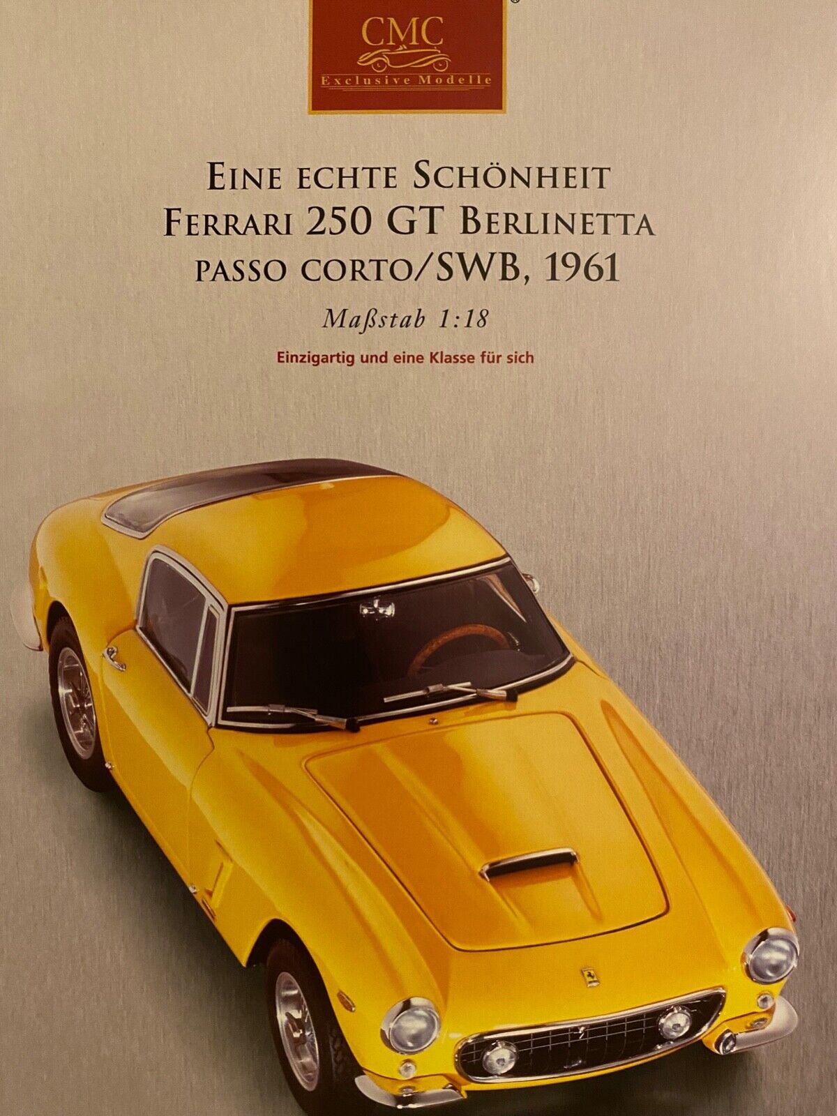 CMC Prospekt für Ferrari 250 GT Berlinetta SWB 1961 1:18 Broschüre DinA4 Neu