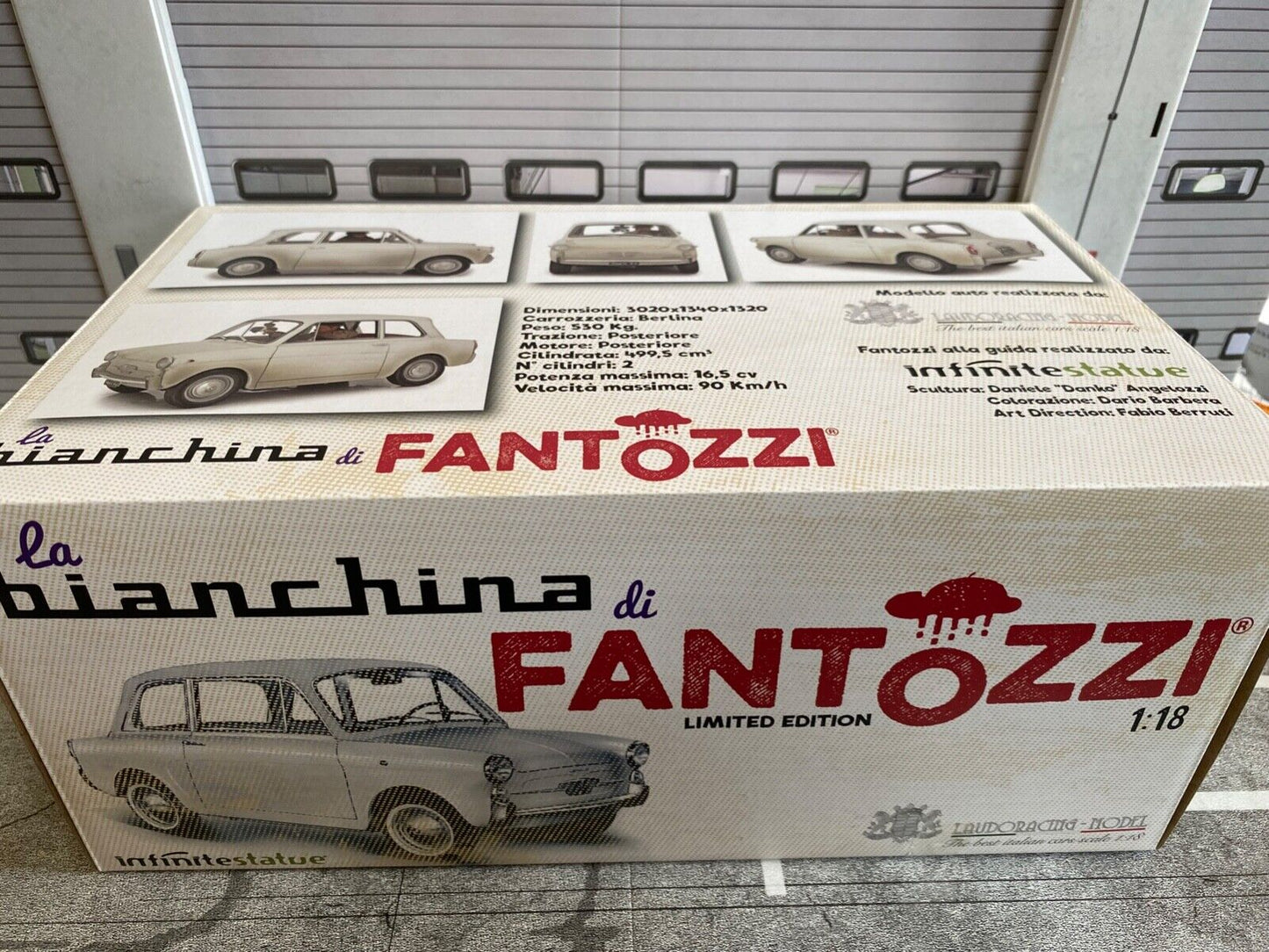 Autobianchi La Bianchina Di Fantozzi + Boot und Wolke LM119A-AC Laudoracing 1:18
