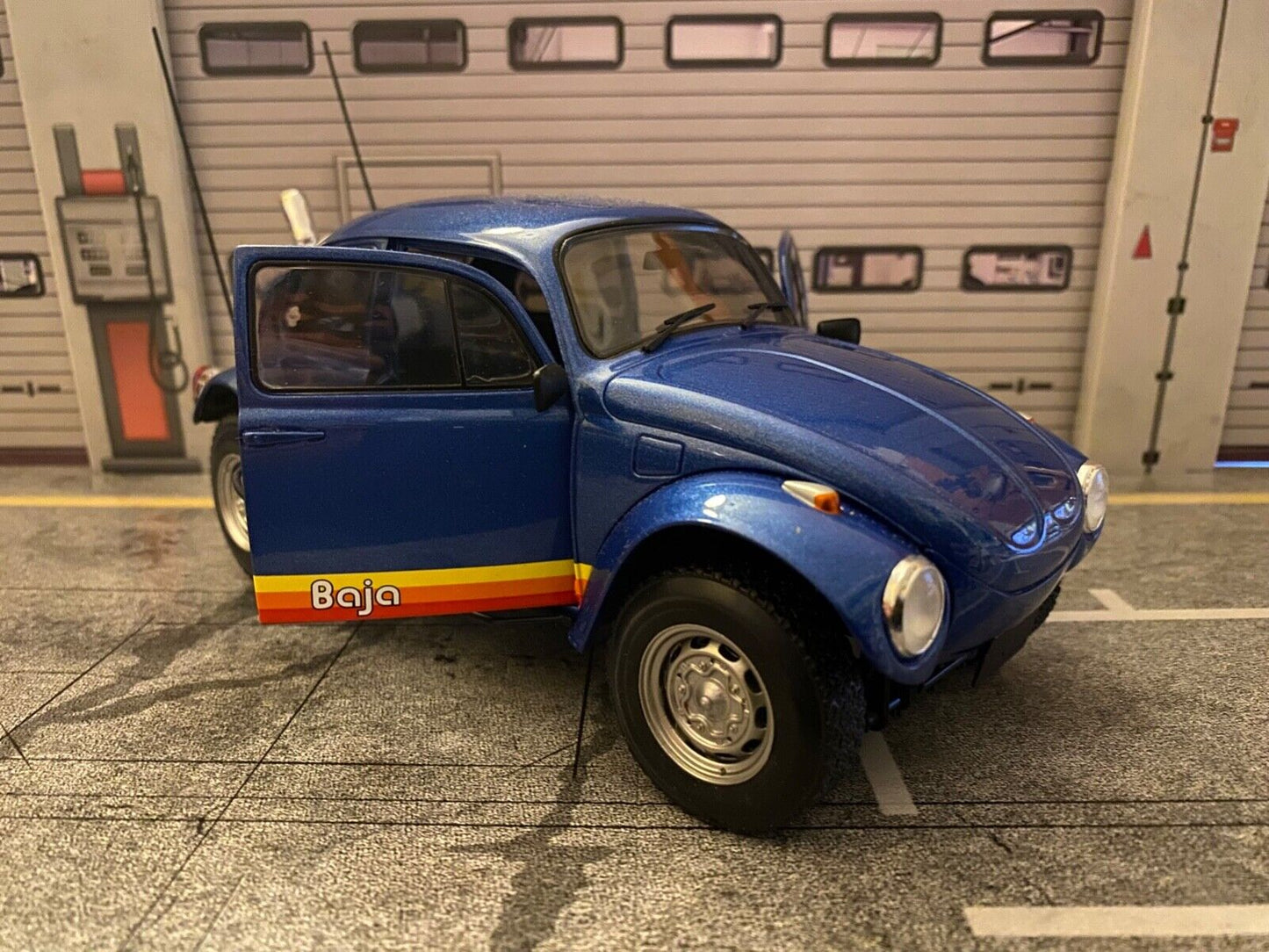 VW Käfer Baja Bug BLUE SAND SCORCHER BUGGY Einzelstück 1 of 1 Tuning Umbau 1:18