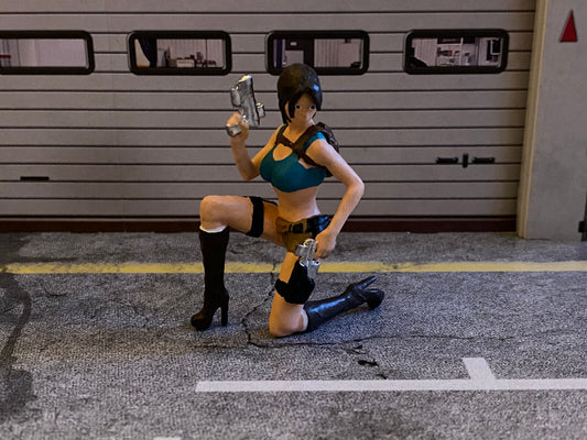 Lara Croft Figur Tomb Raider bemalt painted für Diorama 1:18