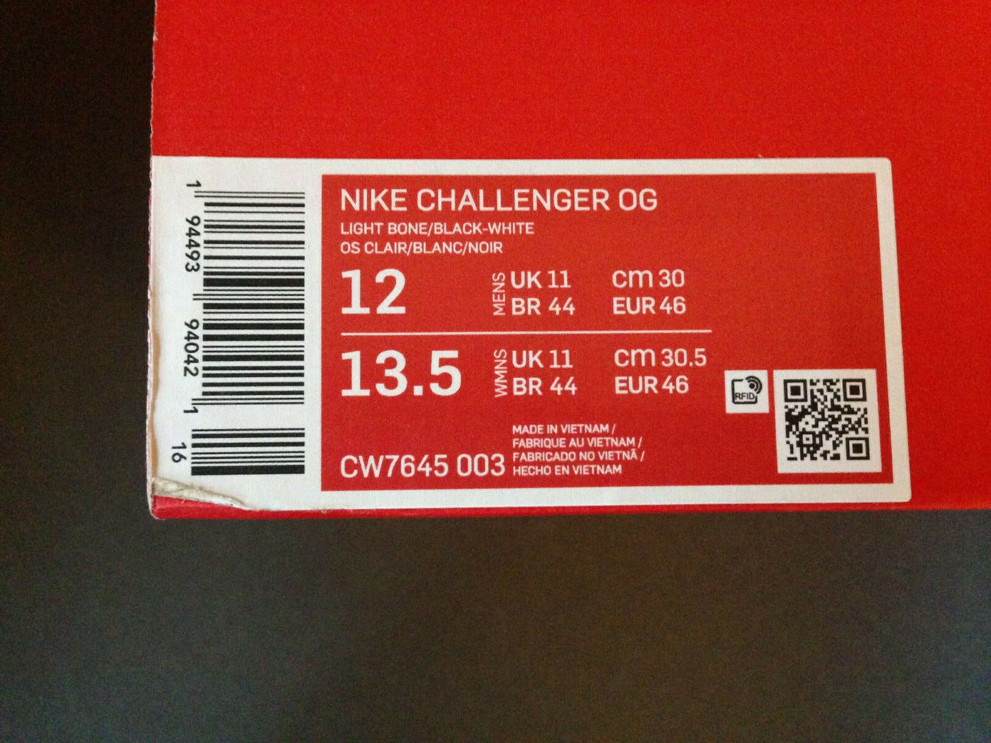 Nike Challenger OG vintage colourway Waffle sole new in box US 12 UK 11 EUR 46