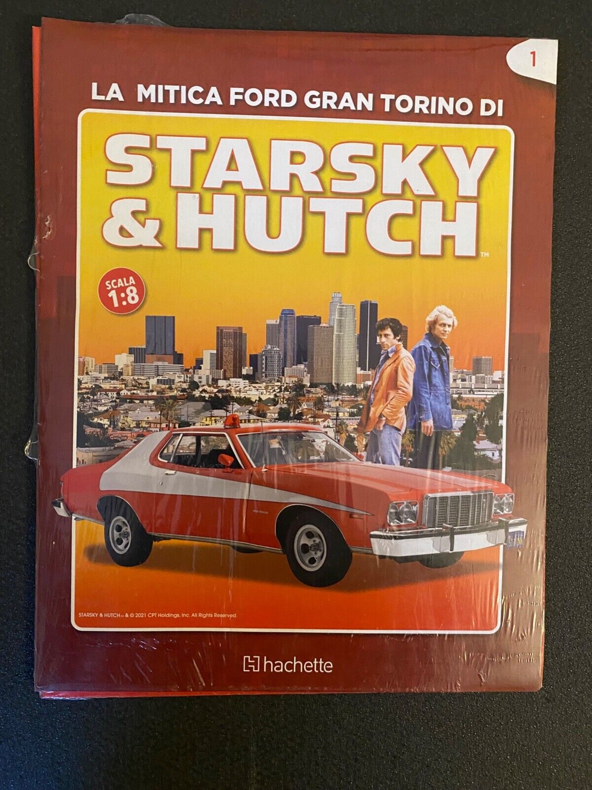 Ford Gran Torino 1974 Chrom Starsky & Hutch Ausgabe Nr. 1 & 2 Hachette NEU 1:8