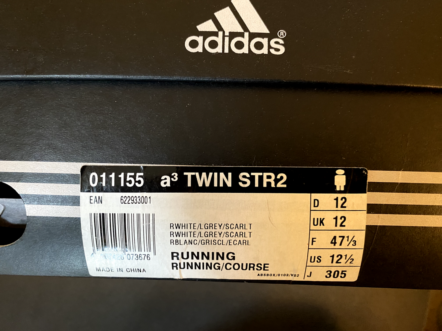 Adidas A³ Twin Strike A3 2003 vintage new in box Neu + Box US 12,5 UK 12  FR 47⅓