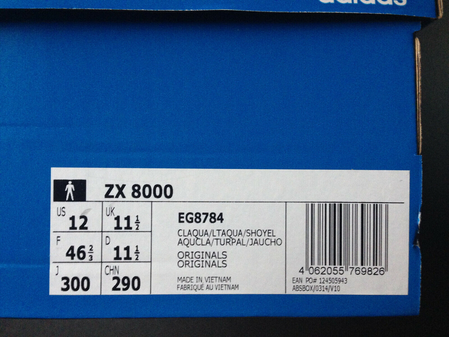 Adidas ZX 8000 Aqua EG8784 Neu new US 12 UK 11,5 EUR 46 ⅔ + Nintendo Gameboy Set