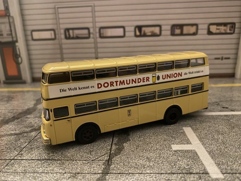 Büssing D2U BVG Bus Dortmunder Union limitiertes Sondermodell Brekina H0 1:87