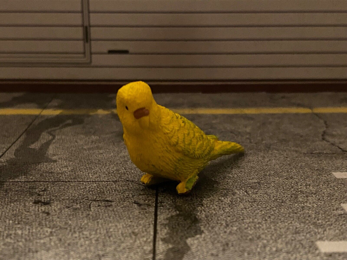 Wellensittich Kanarienvogel gelb Kunststoff neu Diorama Maßstab ca. 1:10 / 1:12