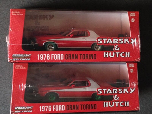 Ford Gran Torino Starsky & Hutch very rare Green Machine Bundle Greenlight 1:43